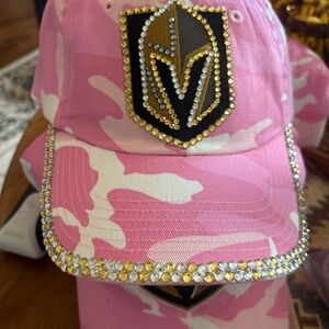 Vegas Golden Knights Pink Camouflage Cap with Rhinestone